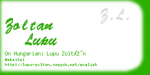 zoltan lupu business card